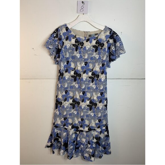 Anthropologie Eva Franco Blue Lace Minid Dress